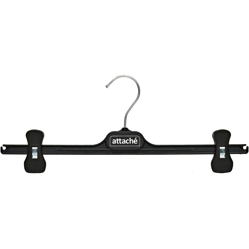 фото Вешалка-плечики VP_ с прищепами Attache,С018 (37), пласт, чер, 370мм, 2 штуки