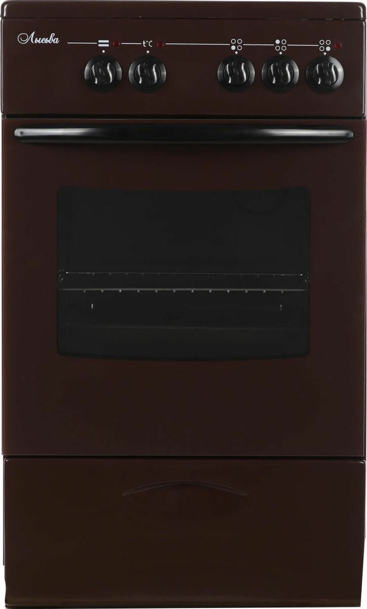 Плита Лысьва EF3001MK00 (ЭПС 301 МС) коричневая - фотография № 3