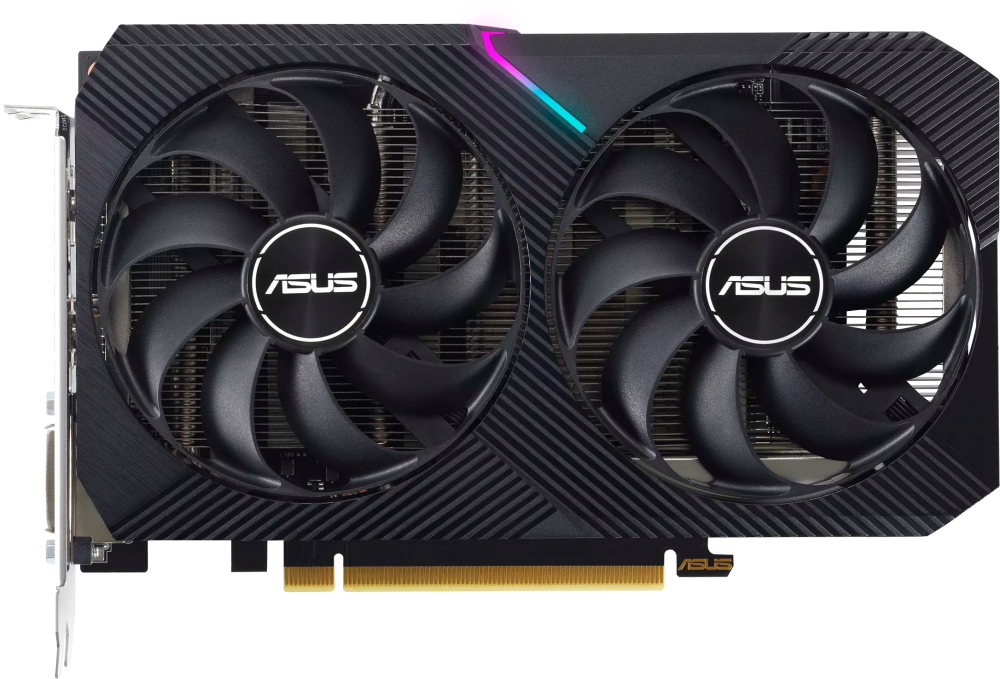 ASUS Видеокарта ASUS GeForce RTX 3050 DUAL DUAL-RTX3050-O8G-V2 (GeForce RTX 3050, 8ГБ GDDR6, DVI, HDMI, DP) (PCI-E) (ret)