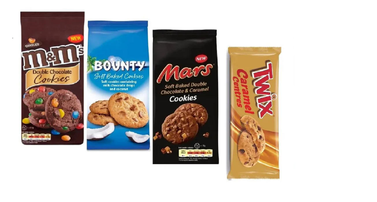 Набор печенья Bounty Twix Caramel Centres Mars и M&M's Cookies (5 уп).