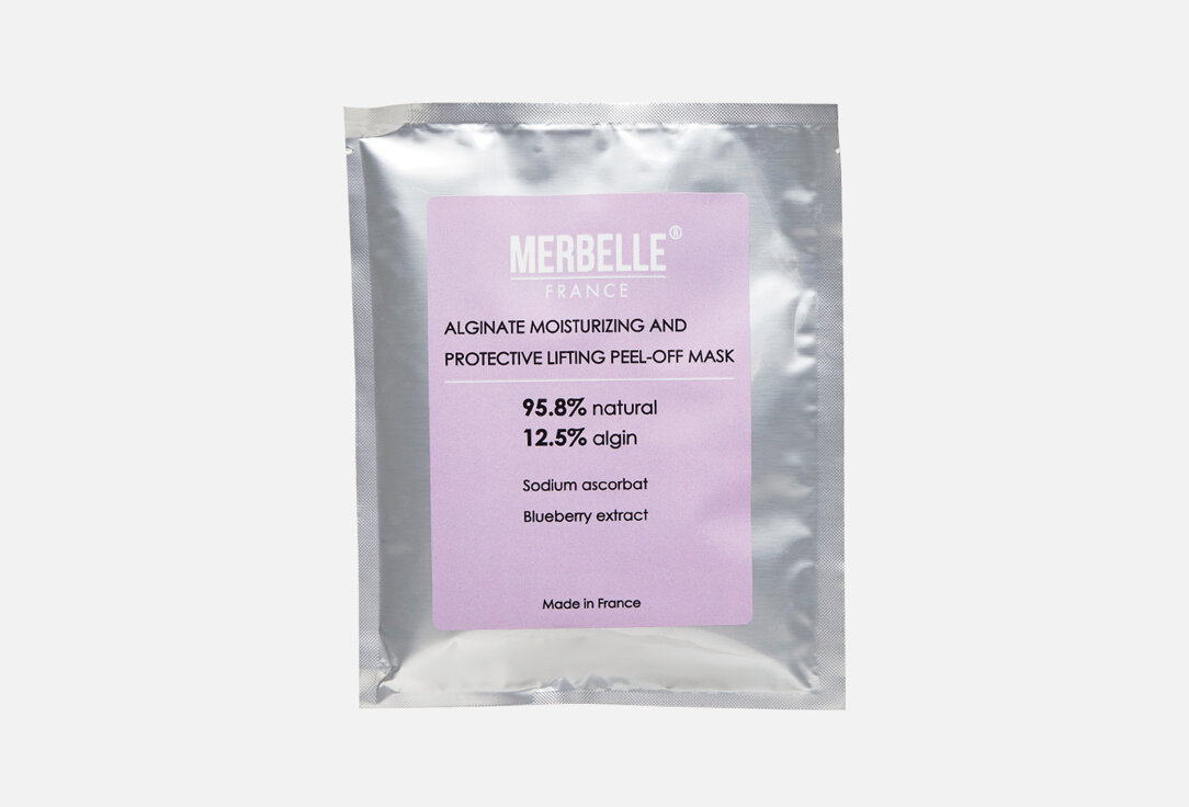 Альгинатная увлажняющая маска для лица MERBELLE, moisturizing and protective 30мл