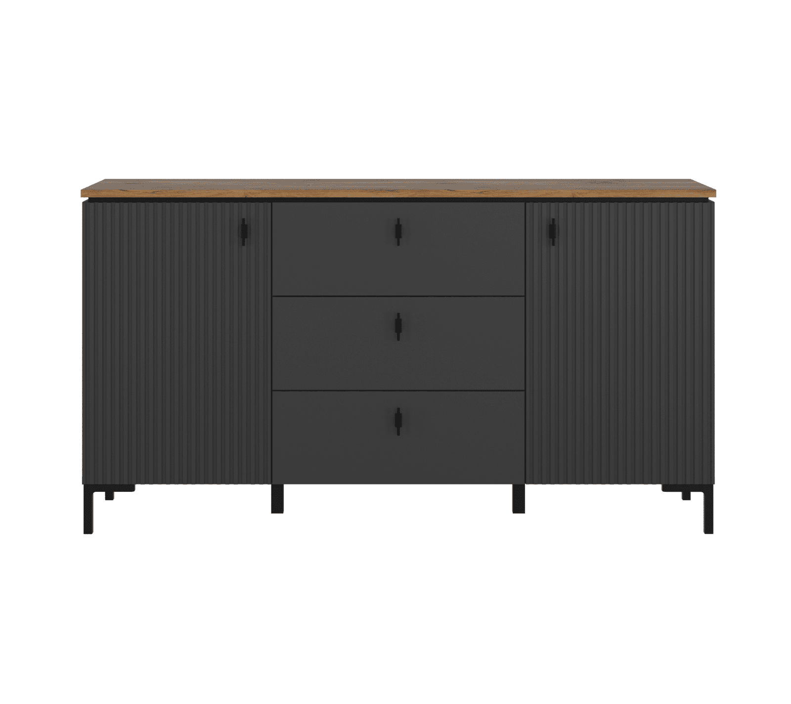 фото Тумба-комод San Gimignano антрацитовый/готика KOM2D3S