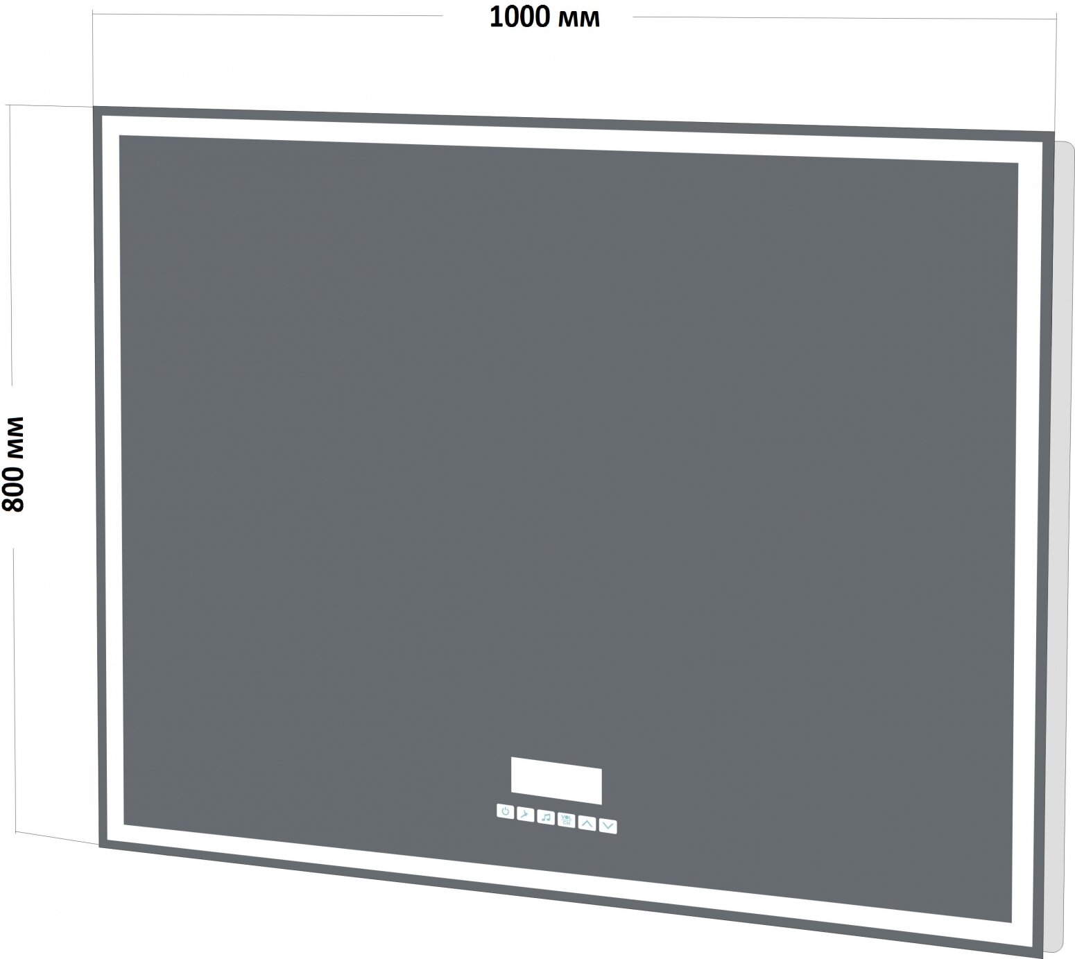 Зеркало BelBagno SPC-GRT-1000-800-LED-TCH-RAD - фото №4