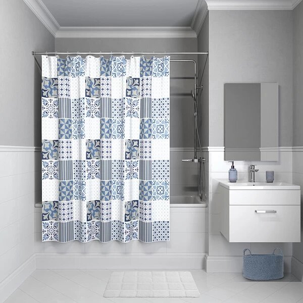 фото Штора д/ванны тканевая Basic 03 (IDDIS) 180*180, 100% Полиэстер P=110 г/м2