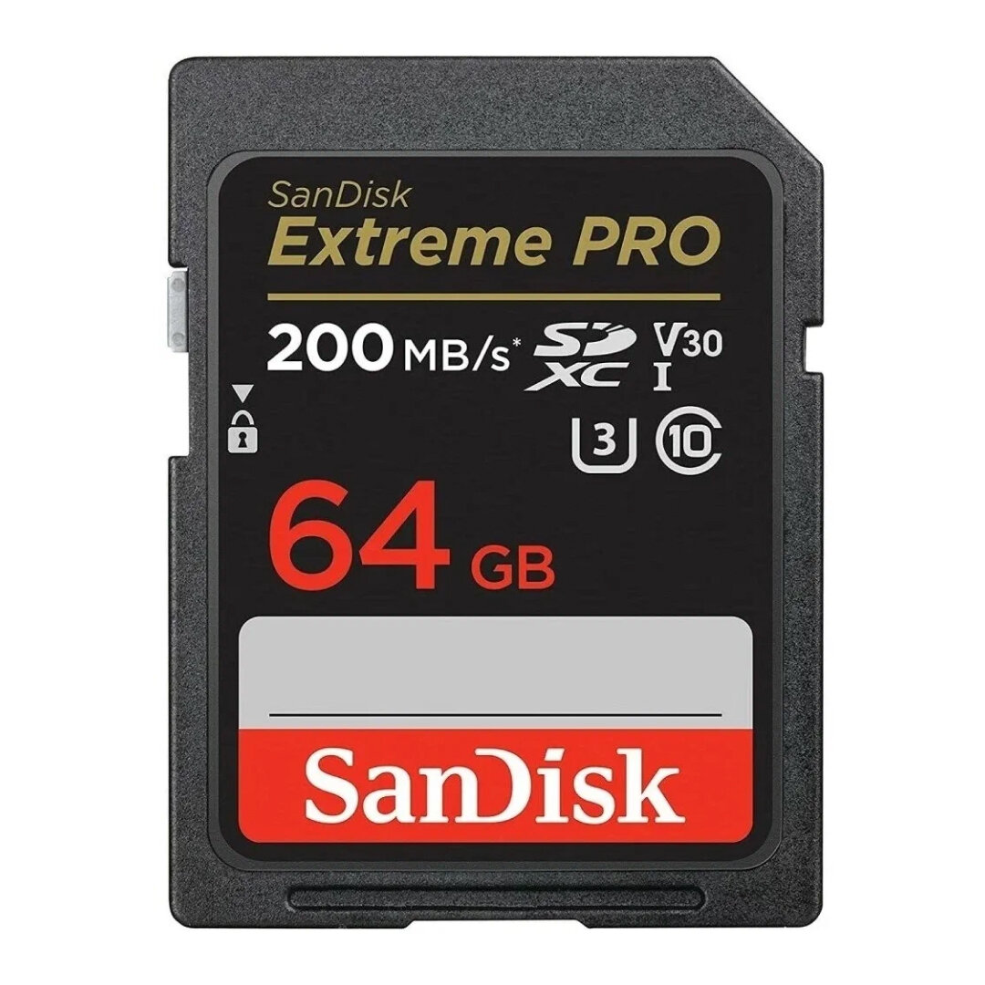 Карта памяти SanDisk Memory Card Extreme SDXC for DSLR, 64 Гб