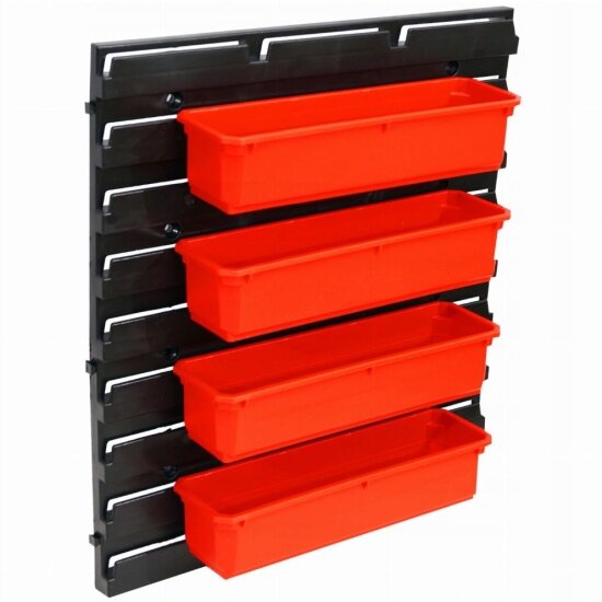 Комплект контейнеров Qbrick System Аксессуары - Комплект #4 из 4 длинных контейнеров со стеновой панелью