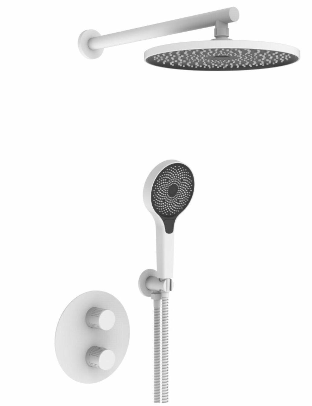 фото ViEiR V25 THERMO 2R03 IN WHITE встроенная душевая система с ручным душем, с термостатом, белый