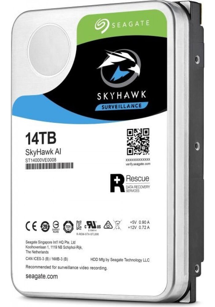 Жесткий диск SEAGATE SkyHawkAI , 14Тб, HDD, SATA III, 3.5" - фото №1