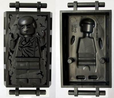 Минифигурка Lego Star Wars Minifigure Utensil Carbonite Block with Bar Handles with Han Solo Pattern 87561pb01