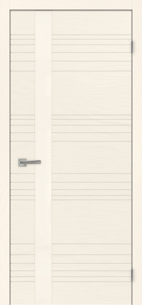 Межкомнатная дверь шпонированная Сити-1 до эмаль RAL 9001 кремовый 2000*900 (полотно)