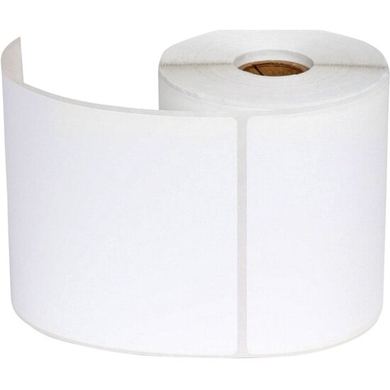 фото Этикетка термотрансферная Brauberg полипропиленовая (100х150 мм), 250 этикеток в ролике, 115615