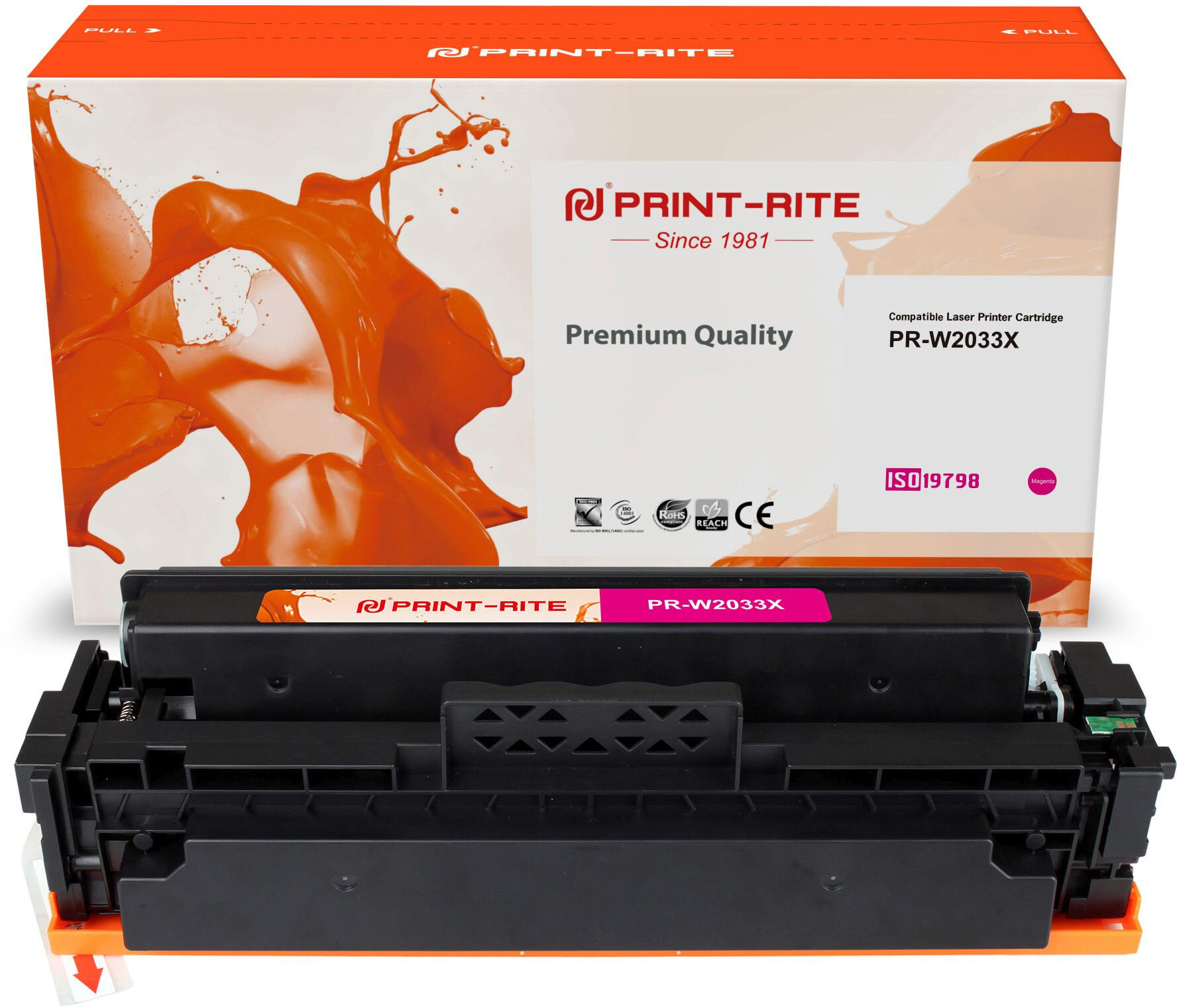 Картридж лазерный Print-Rite TFHBKVMPU1J PR-W2033X W2033X пурпурный 6000стр. для HP Color LaserJet M