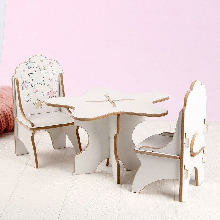 Набор мебели для кукол Коняша "Звездный Единорог", стол, 2 стула