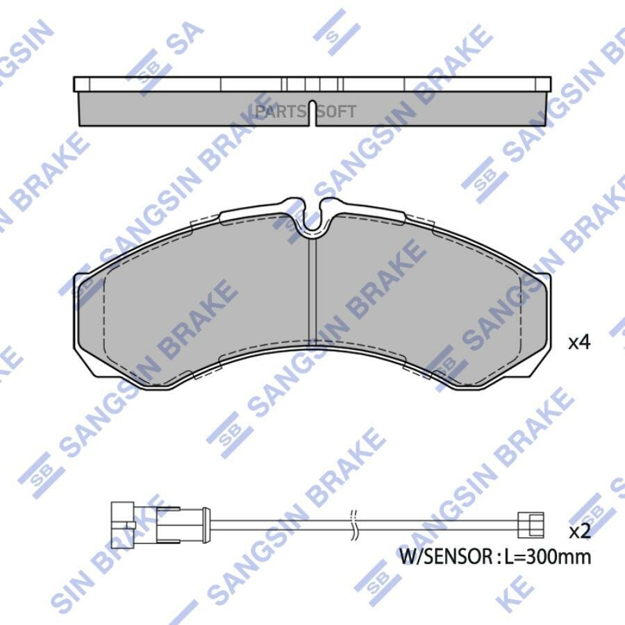 sp2638_колодки дисковые передние!\ iveco daily i 96-99 daily ii 99>