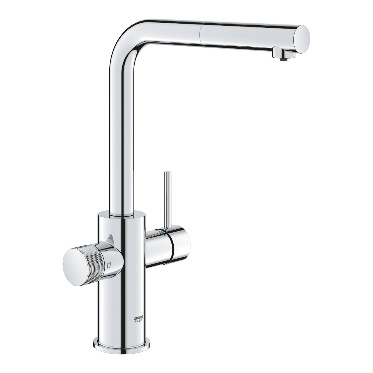 Смеситель для кухни Grohe Blue Pure Minta выдвижной излив подключение фильтра хром 30590000