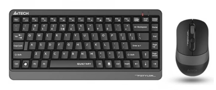 Клавиатура + мышь A4Tech Fstyler Fgs1110q клав:черный/серый мышь:черный/серый USB беспроводная Multi .