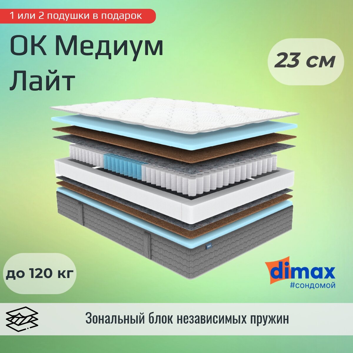 Матрас Dimax ОК Медиум Лайт 140х190