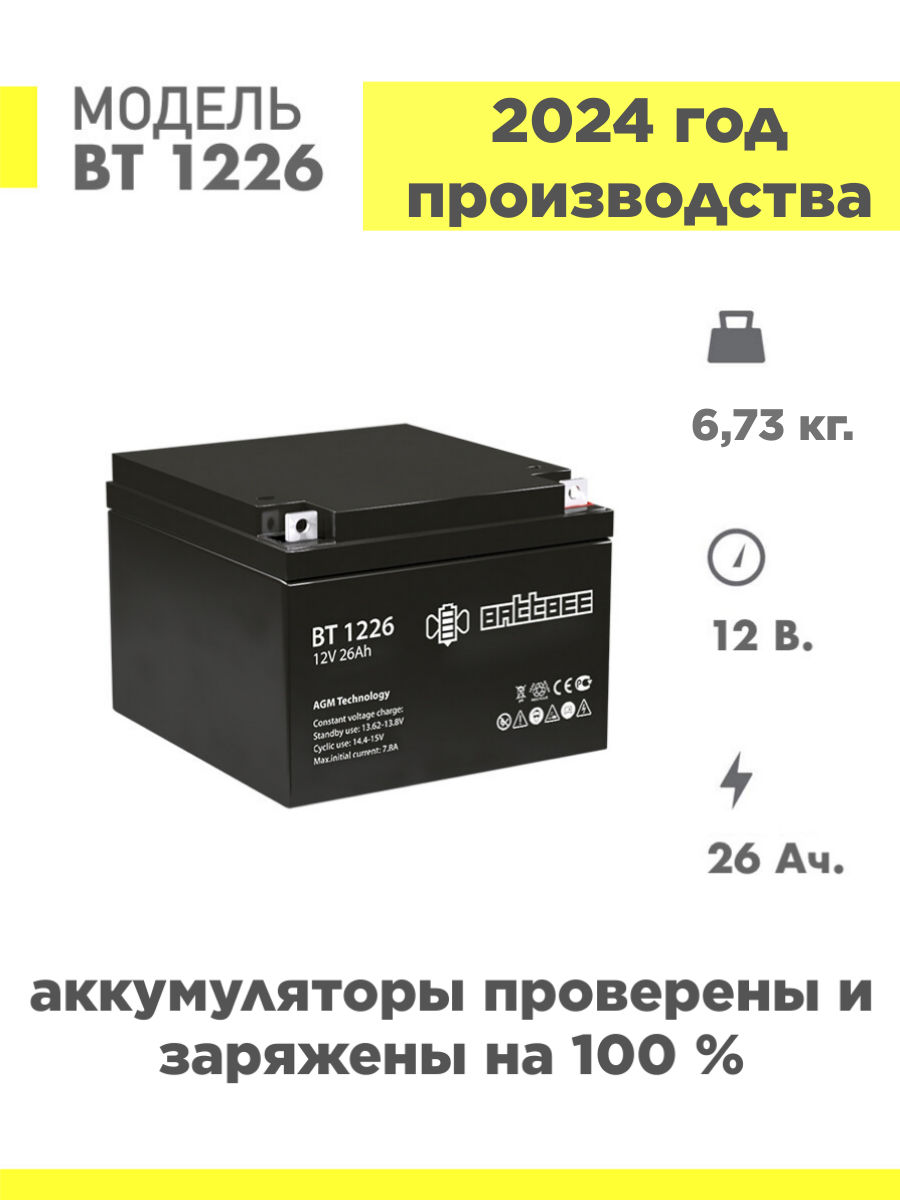 Аккумуляторная батарея BATTBEE BT 1226