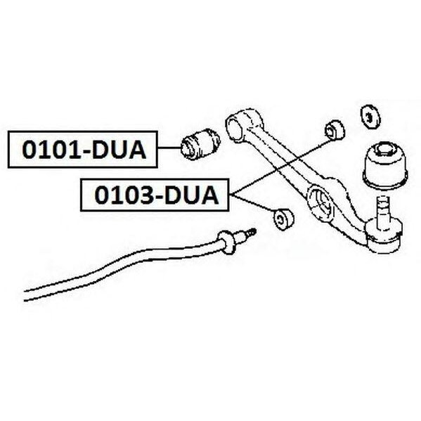 Подвеска, рычаг независимой подвески колеса, ASVA 0101-DUA (1 шт.)