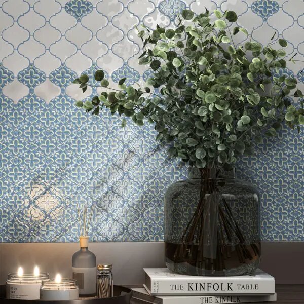 фото Декор настенный Kerama Marazzi Majolica Pattern 6.5x6.5 см разноцветный глянцевый