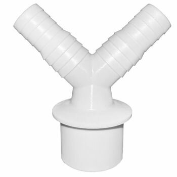 фото Переходник для подключения слива посудомоечной и стиральной машины D40 мм два входа