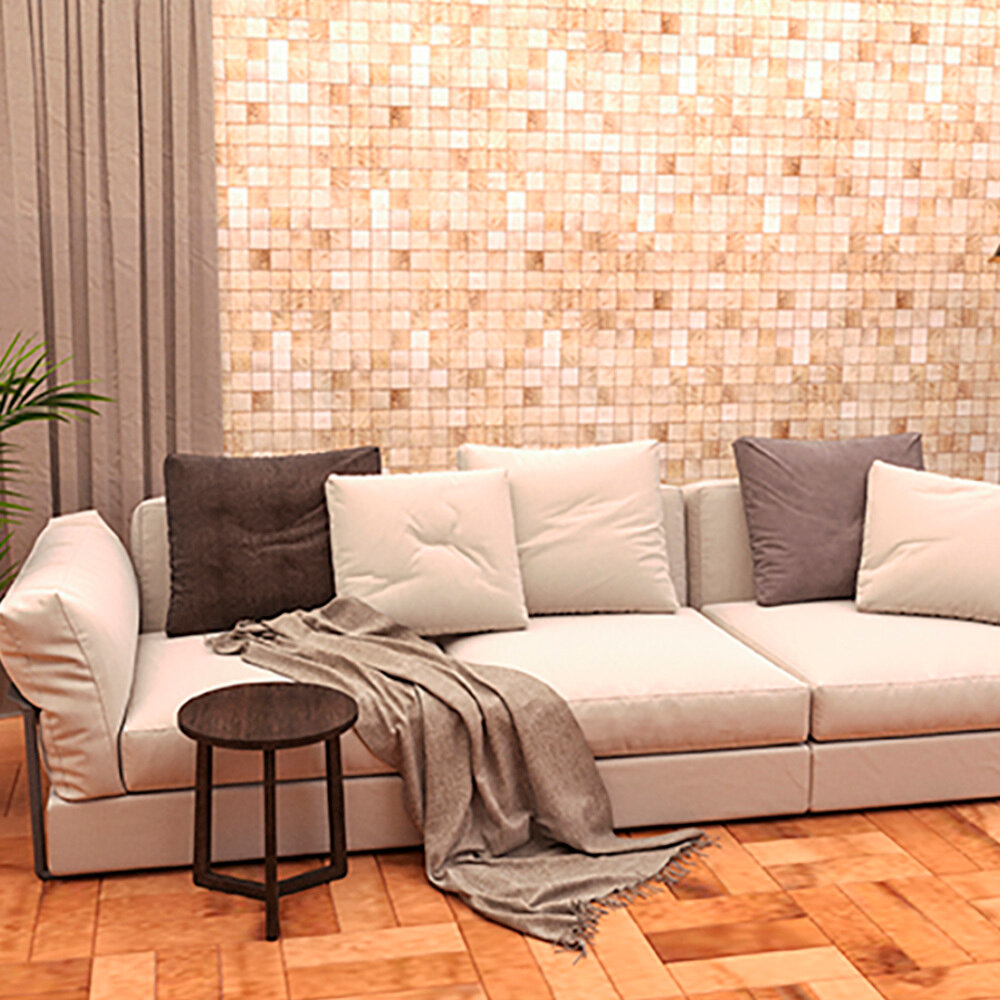 фото Панель ПВХ 957х482х3 мм цифровая печать Grace дерево брус беленый 0,46 кв.м