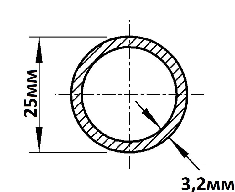 Труба оцинкованная 25х32 мм