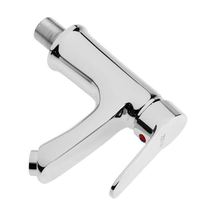 фото Смеситель для раковины ZEIN Z3411, однорычажный, на гайке, картридж керамика 35 мм, серый