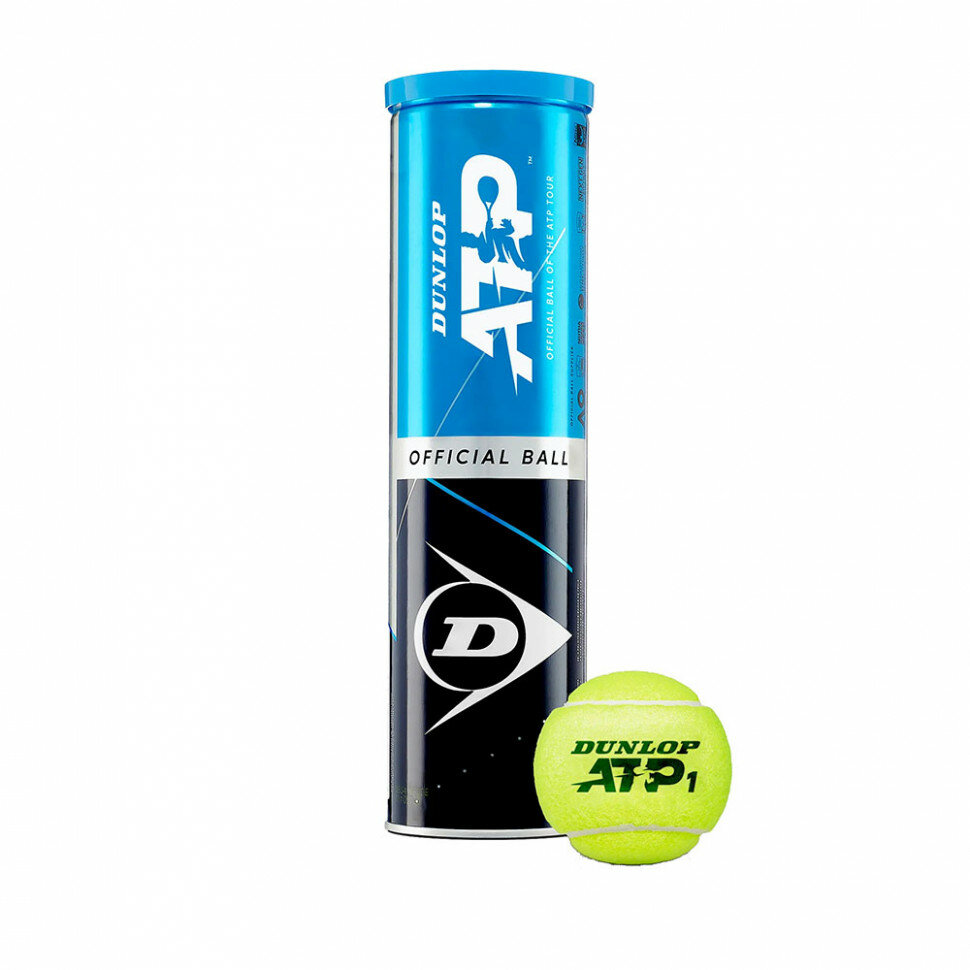 Мячи теннисные Dunlop ATP Official 4B, 601314, 4 шт, ITF