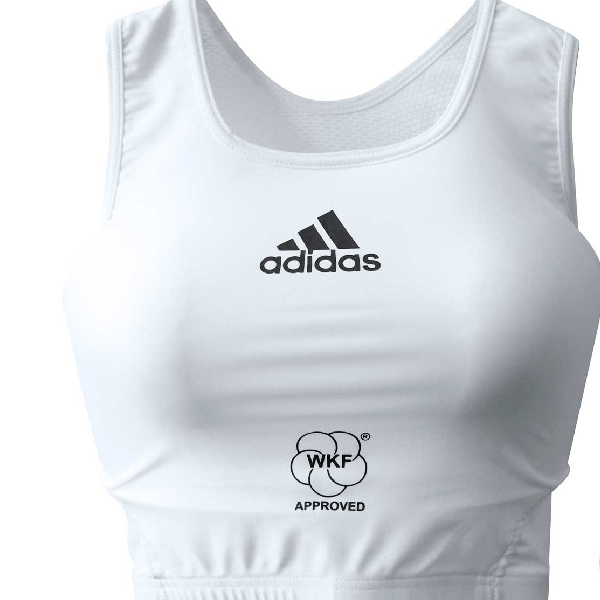 Защита груди женская WKF Lady Protector, белая Adidas - фото №1
