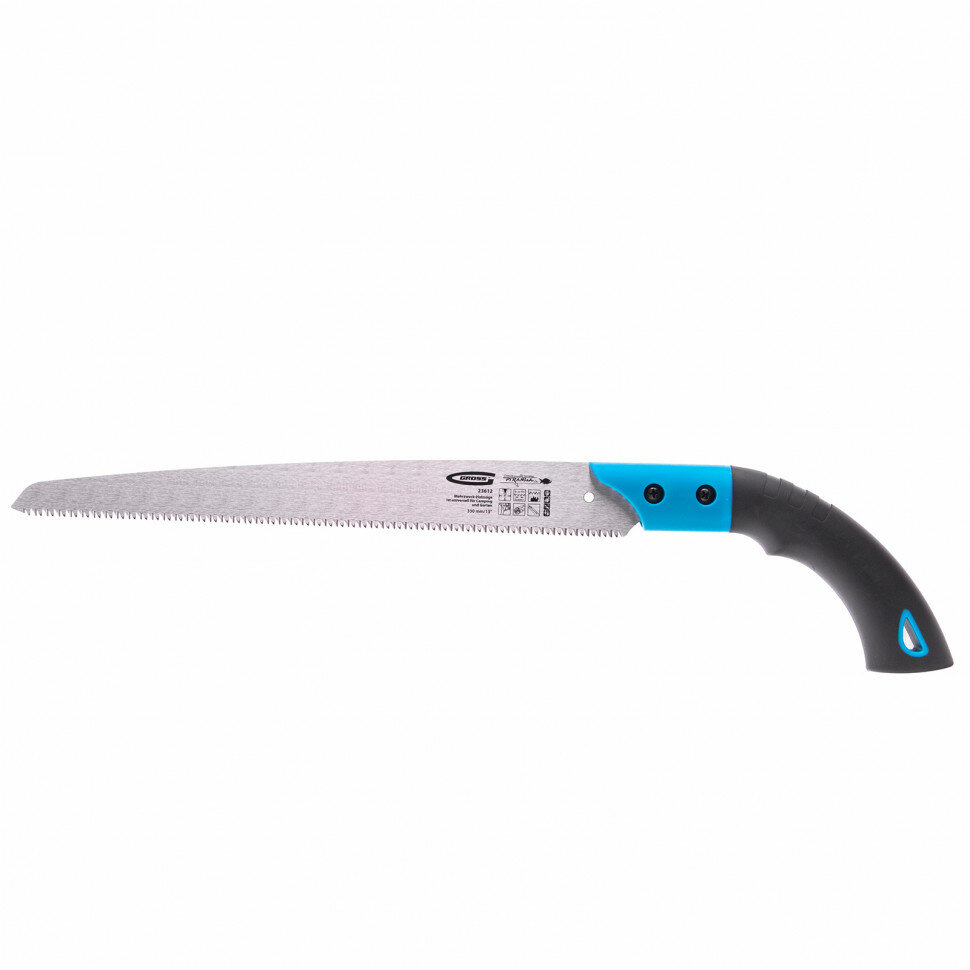 фото Пила по дереву Piranha, универсальные для кемпинга и сада, 330 мм, 9-10 TPI, каленый зуб 3D, двухкомпонентная рукоятка, пенал Gross