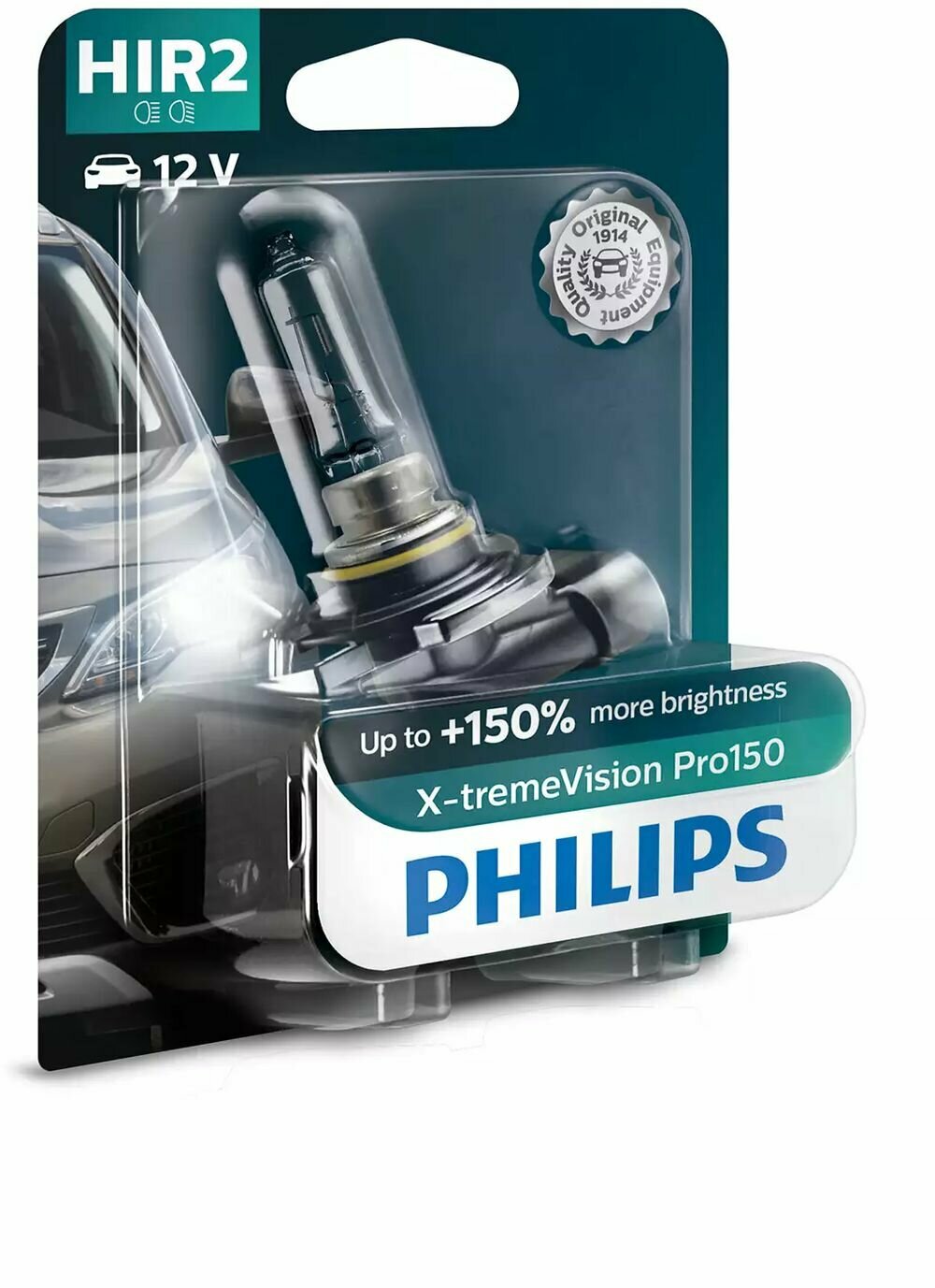 Лампа автомобильная галогенная Philips X-tremeVision Pro150 9012XVPB1 HIR2 12V 55W PX22d