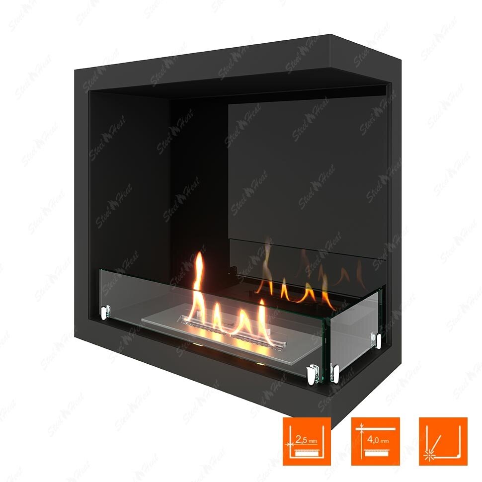 фото Биокамин угловой SteelHeat Leader 500 правый VCF500R-GS Стекло + Стемалит