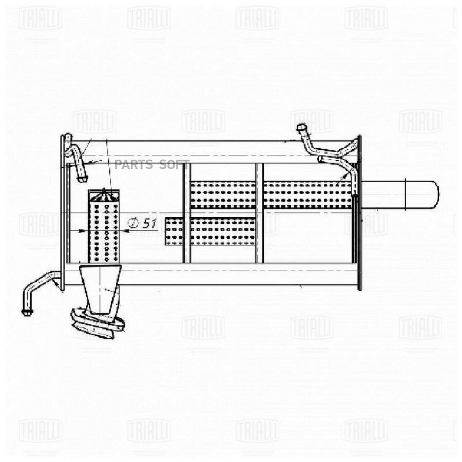 EMM 0354_глушитель!\ Mitsubishi Outlander XL 2.0i/2.4i 06> TRIALLI / арт. EMM0354 - (1 шт)