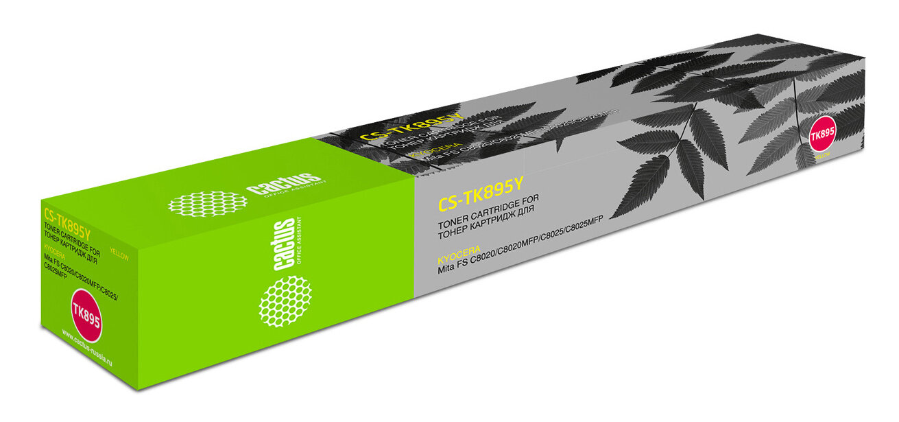 Картридж лазерный Cactus CS-TK895Y TK-895Y желтый (6000стр.) для Kyocera Mita FS C8020/C8020MFP/C802