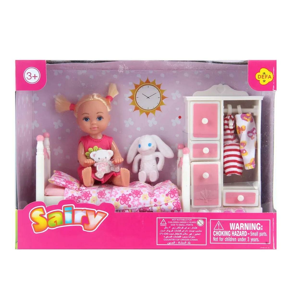 Кукла с мебелью DEFA Lucy "Sairy Style", 11 см, Детская комната, с аксессуарами, в коробке