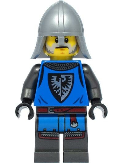 Минифигурка Lego cas554 Black Falcon - Male, Pearl Dark Gray Detailed Legs, Flat Silver Neck Protector