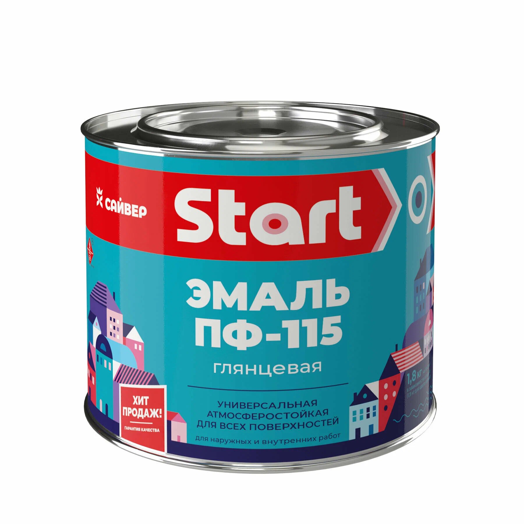 фото Эмаль сайвер старт ПФ115 черная 0,4кг