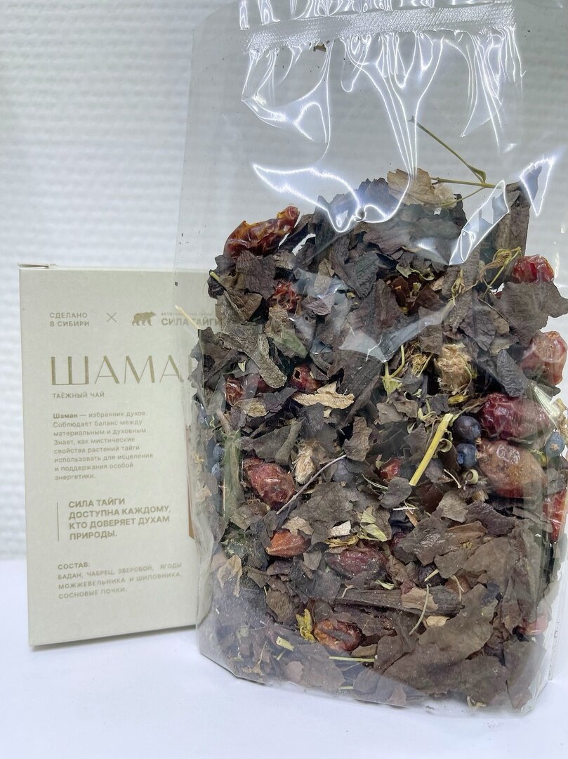 Чай "Шаман" (Бадан, сосновые почки, шиповник, можжевельник, зверобой, чабрец) 50гр