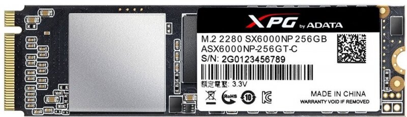 SSD диск ADATA M.2 XPG SX6000 256GB SATA III TLC 3D (ASX6000NP-256GT-C)