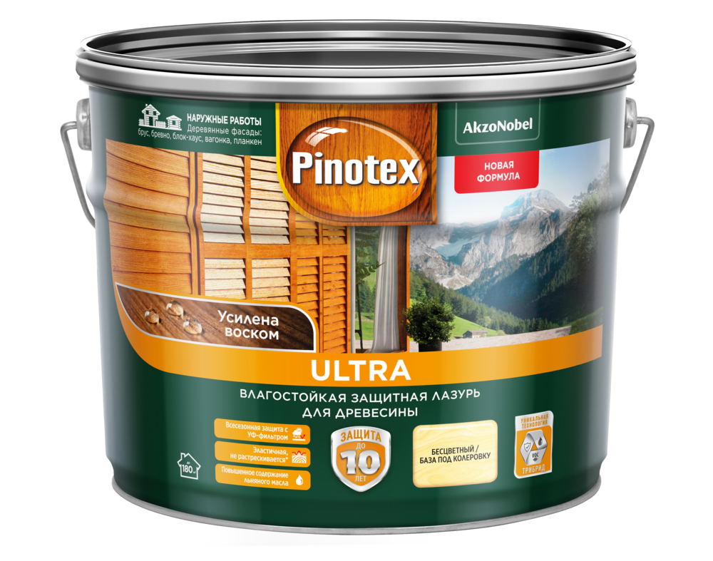 Pinotex Ultra / Пинотекс Ультра антисептик для древесины 9л палисандр