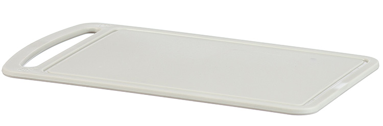 Доска разделочная Idea / Идея КН1571 прямоугольной формы с отверстием для подвешивания пластиковая бежевая 240х150мм