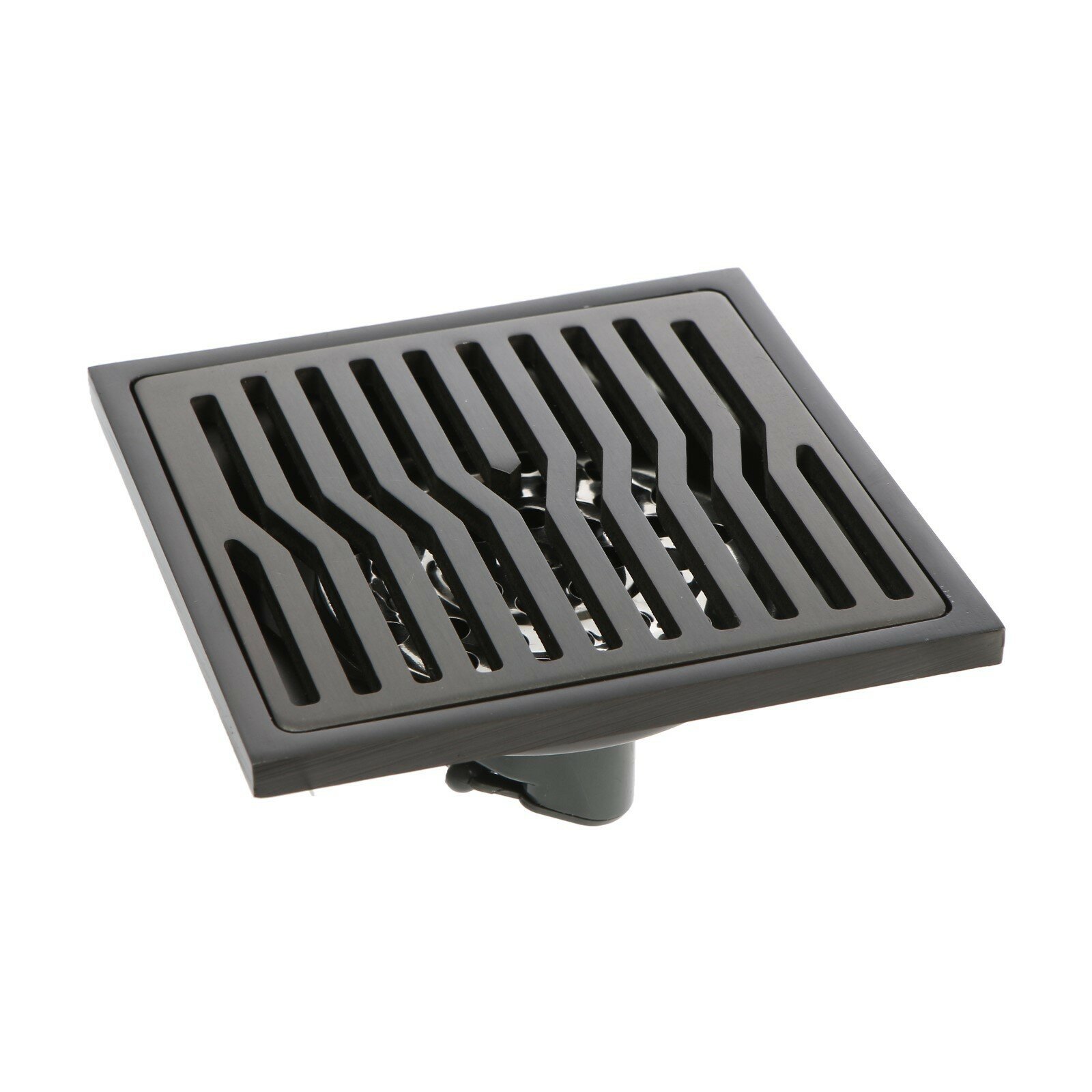 фото Трап ZEIN, 100х100 мм, вертикальный, d=32 мм, нержавеющая сталь, серый