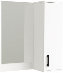 Полка Эра Ника с зеркалом белый гладкий 80x20x91.7 см