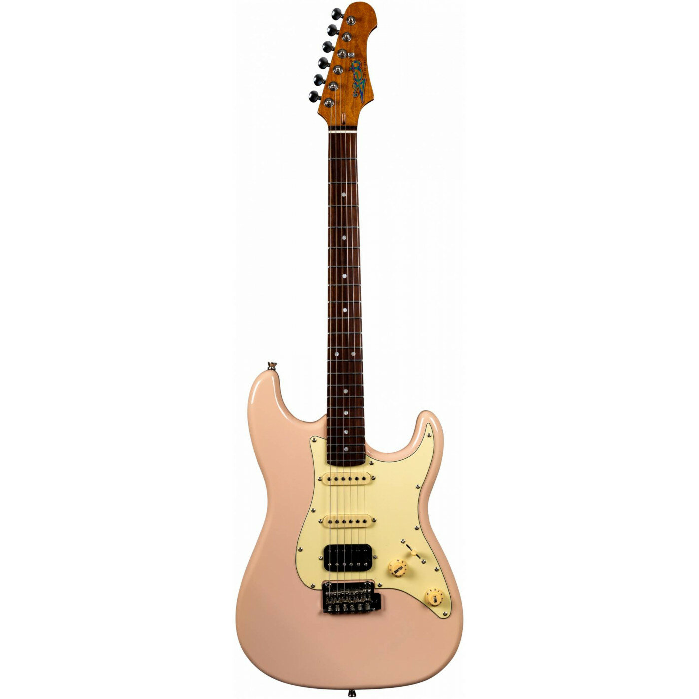 JET JS-400 PK R электрогитара,Stratocaster, корпус липа, 22 лада, HSS, tremolo, цвет PK