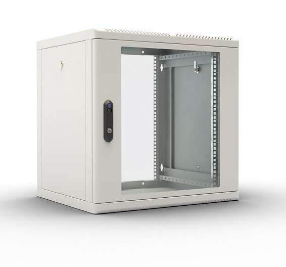Шкаф коммутационный ЦМО (ШРН-М-12.500.1) настенный 12U 600x456мм пер. дв. металл 50кг серый 456мм 20.9