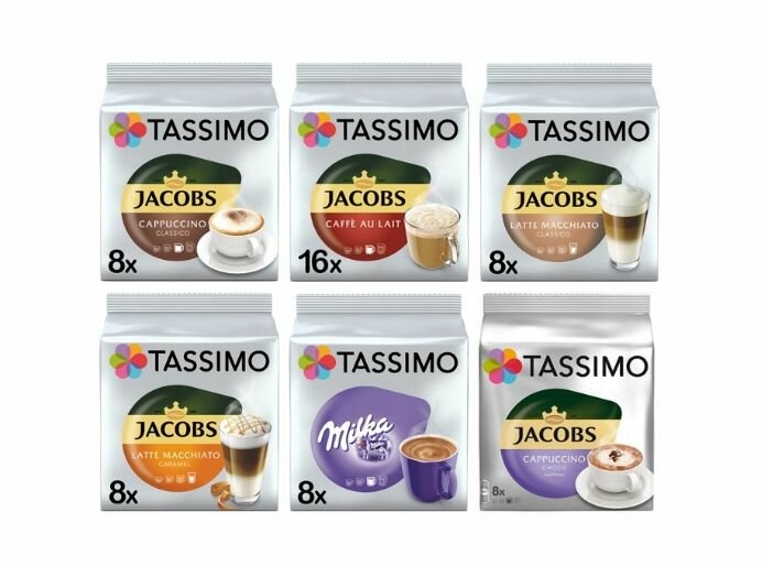 Кофе в капсулах Tassimo молочно-кофейный микс, 56 капсул - фотография № 1