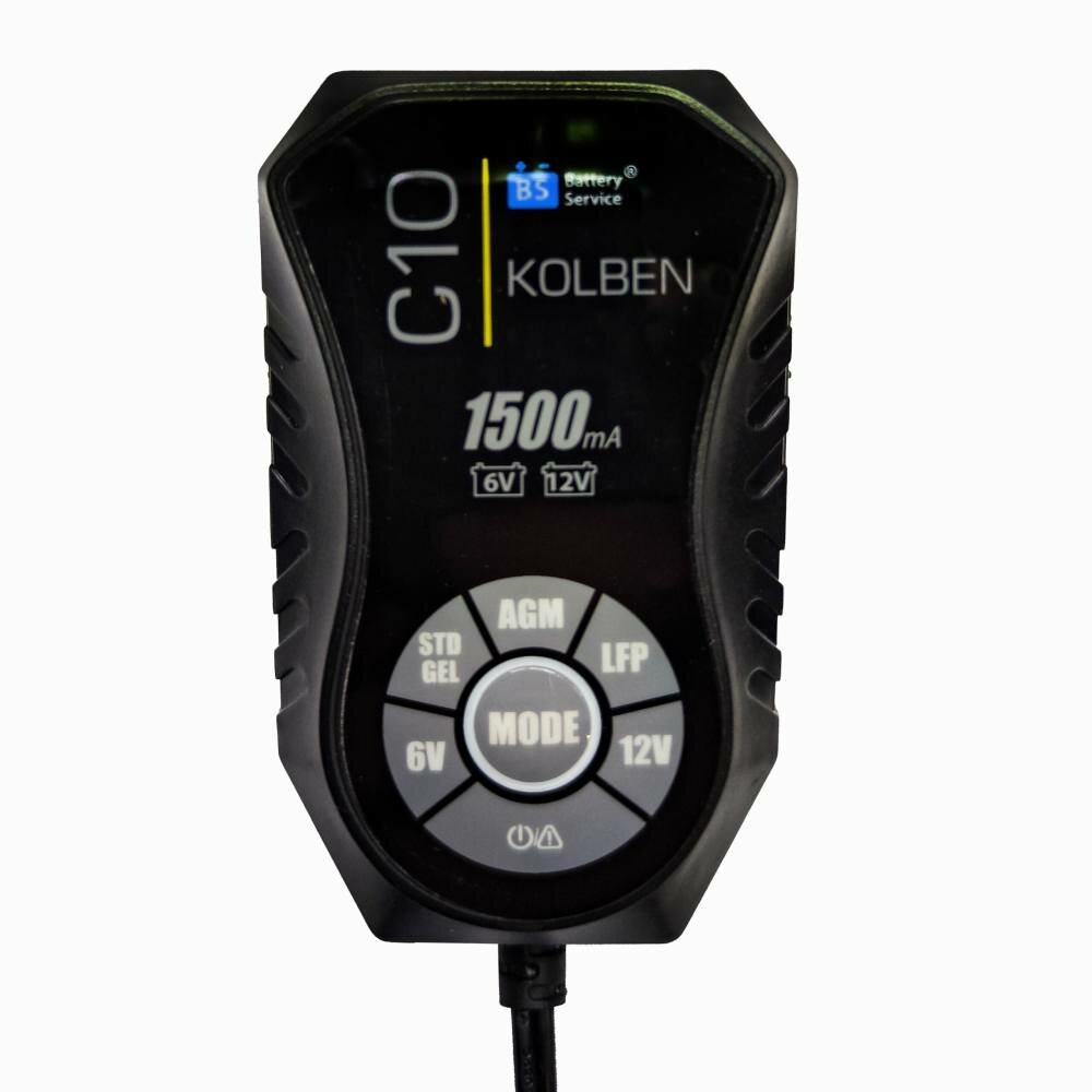 Зарядное устройство KOLBEN 6/12В, 1.5А C10 KB-C10