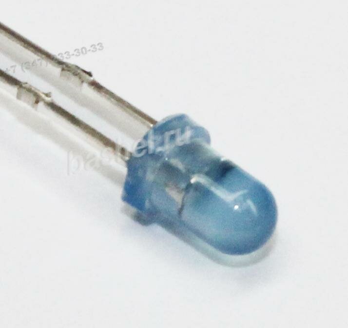 LED DIP 3mm DFL-3014UBC-B Светодиод круглый прозрачный 3мм синий мигающий 5000mcd 30° 3.5V
