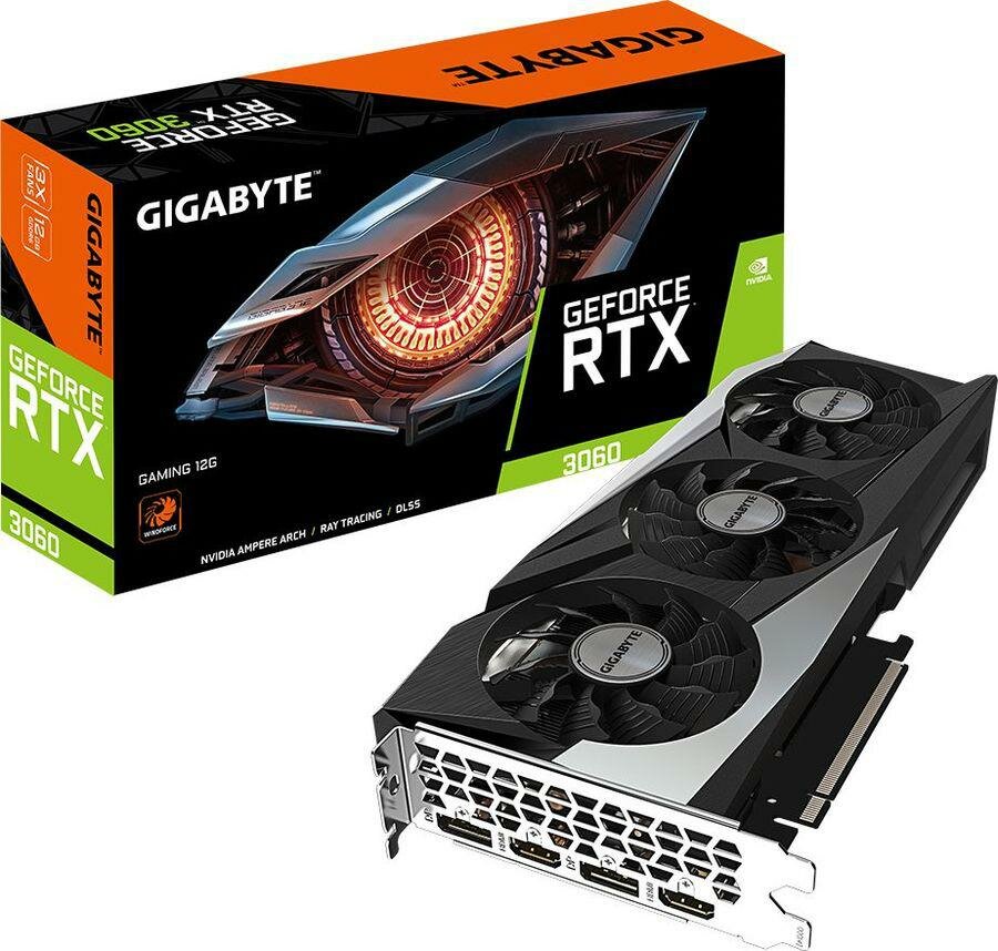 Видеокарта Gigabyte GeForce RTX 3060 GAMING 12G Ret (GV-N3060GAMING-12GD)